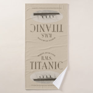 Serviette de bain Sepia, navire fantôme Titanic R