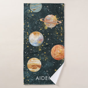Serviette de bain spatiale personnalisée