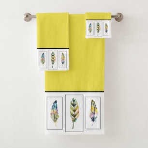 Serviette de bain trois plumes