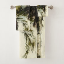 Serviette de bain Tropical Motif Palm Tree