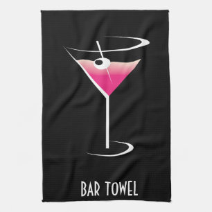 Serviette de bar Martini rose