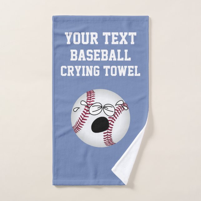 Serviette de base-ball à sécher votre texte et vot (Serviette à main)