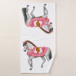 Serviette de Bath de cheval de défilé de coeur de