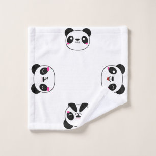 Serviette de Bath d'Emoji de panda