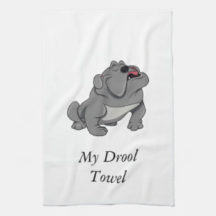 serviette de bave de bouledogue