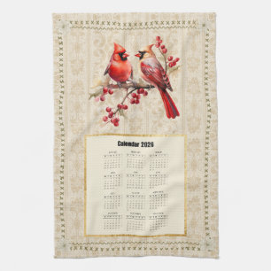 Serviette de calendrier 2026 Cardinaux