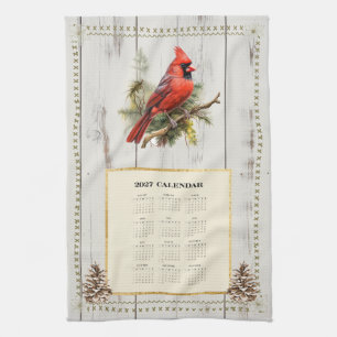 Serviette de calendrier 2027 Cardinal