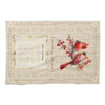Serviette de calendrier 2027 Cardinaux