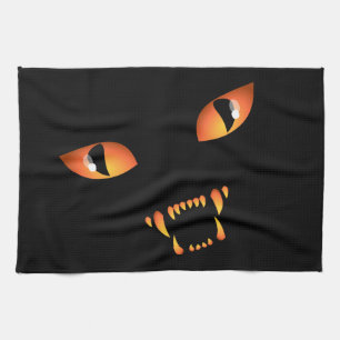 Serviette de chat Noir Serviettes de thé de chat É