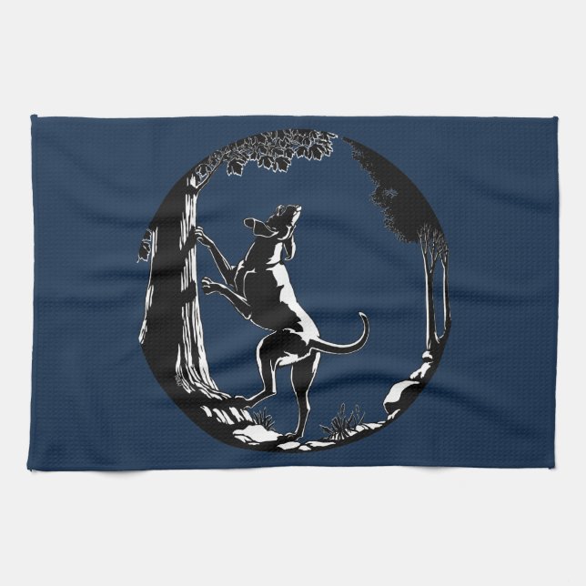 Serviette de chien Chasse Chien Art Serviette de t (Horizontal)