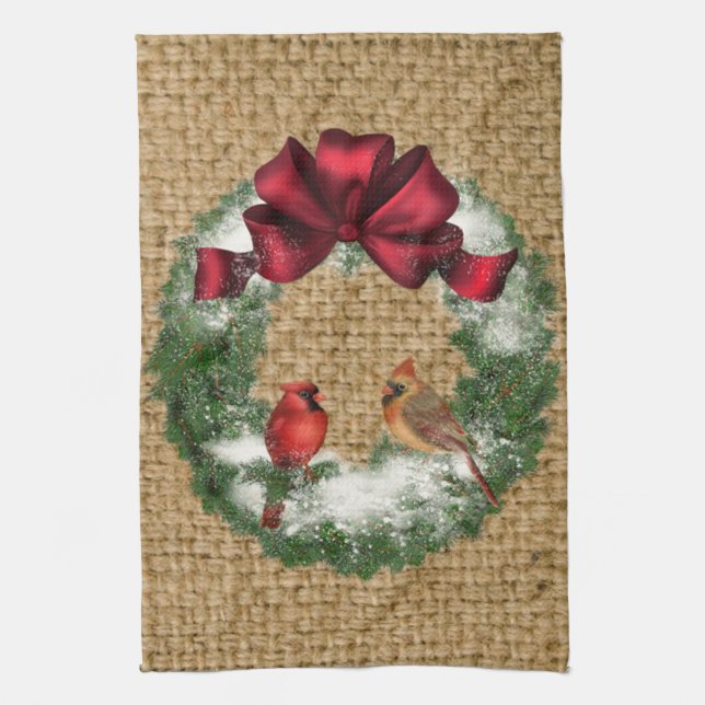 Serviette de courre de Noël 16" x 24" (Vertical)