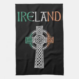Serviette de croix celtique d'Irlande