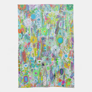 Serviette de cuisine à fleurs