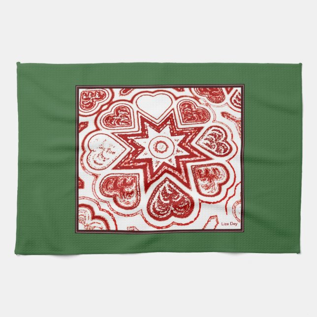 Serviette de cuisine 'Americana Hearts' (Horizontal)