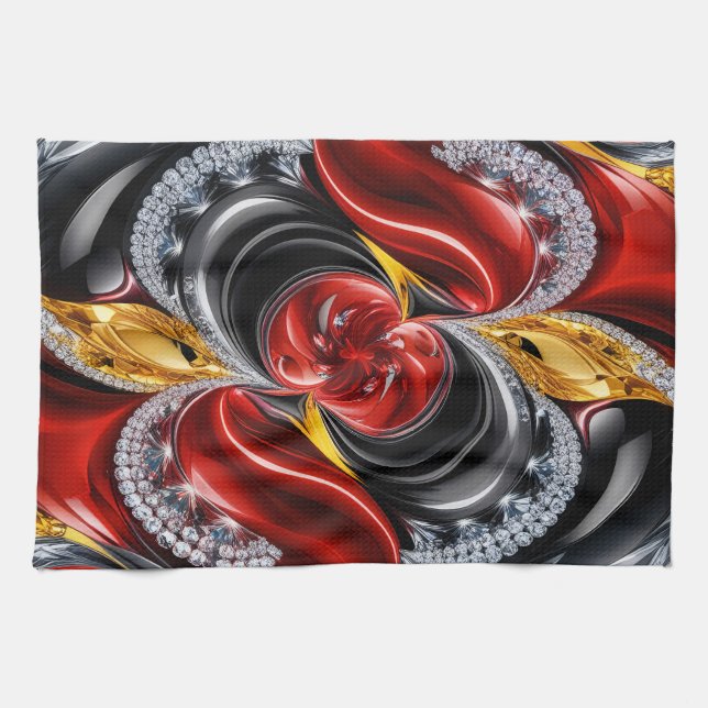 Serviette de cuisine aux couleurs allemandes Desig (Horizontal)