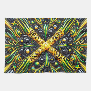 Serviette de cuisine aux couleurs jamaïcaines Desi