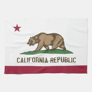 Serviette de cuisine avec Drapeau de Californie, U