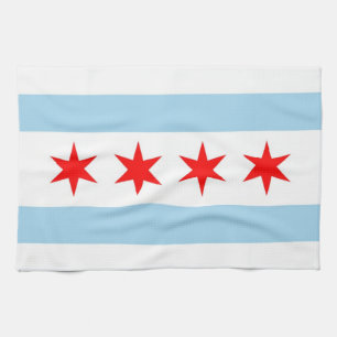 Serviette de cuisine avec drapeau de Chicago, Illi