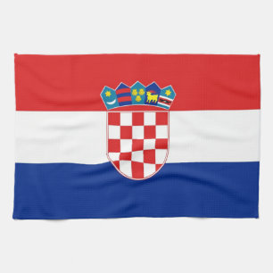 Serviette de cuisine avec Drapeau de Croatie