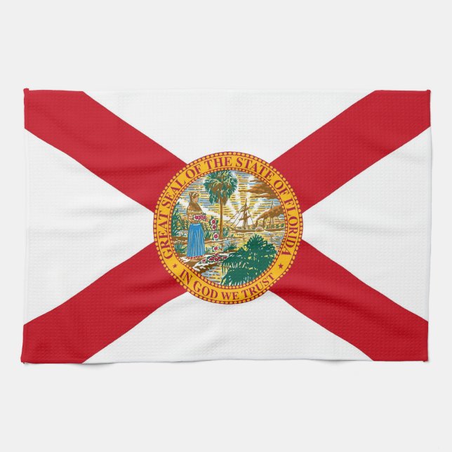 Serviette de cuisine avec Drapeau de Floride, U.S. (Horizontal)