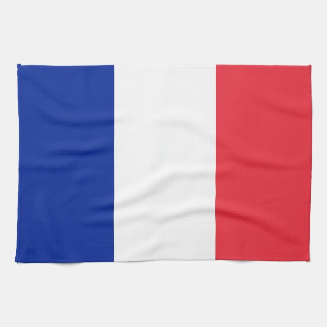 Serviette de cuisine avec Drapeau de France (Horizontal)