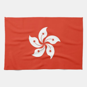 Serviette de cuisine avec Drapeau de Hong Kong, Ch