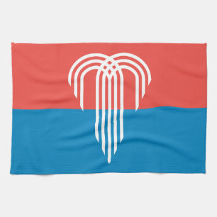 Serviette de cuisine avec drapeau de Kansas City,