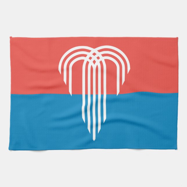 Serviette de cuisine avec drapeau de Kansas City,  (Horizontal)