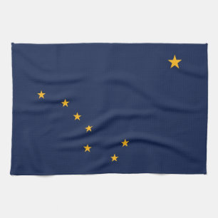Serviette de cuisine avec Drapeau de l'Alaska, Éta