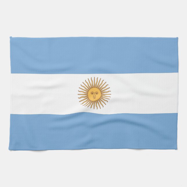 Serviette de cuisine avec Drapeau de l'Argentine (Horizontal)