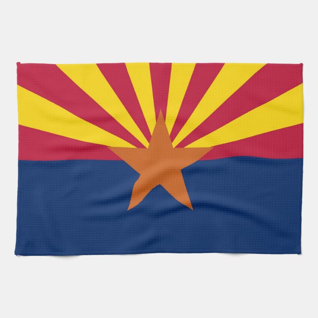 Serviette de cuisine avec Drapeau de l'Arizona, Ét (Horizontal)