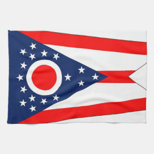 Serviette de cuisine avec Drapeau de l'Ohio, États