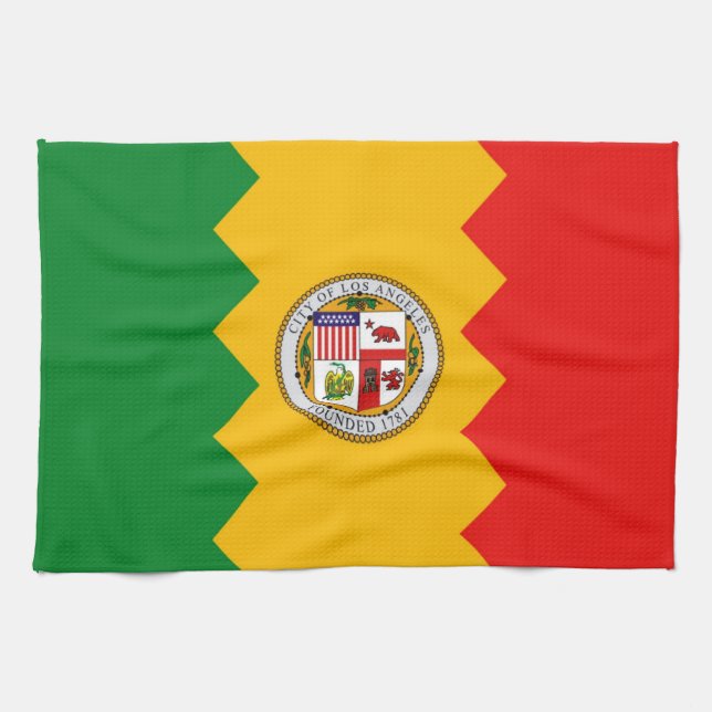 Serviette de cuisine avec Drapeau de Los Angeles,  (Horizontal)