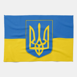 Serviette de cuisine avec Drapeau de l'Ukraine