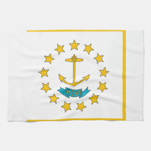 Serviette de cuisine avec Drapeau de Rhode Island,