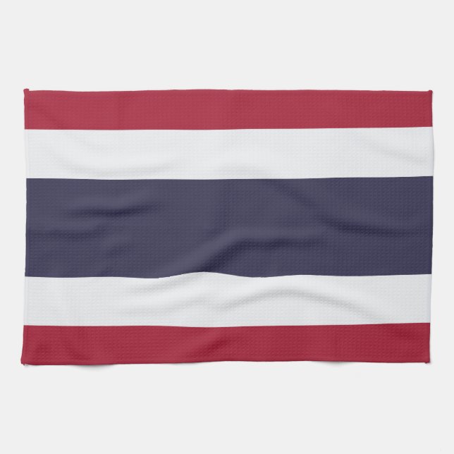 Serviette de cuisine avec drapeau de Thaïlande (Horizontal)