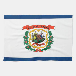 Serviette de cuisine avec Drapeau de Virginie Occi