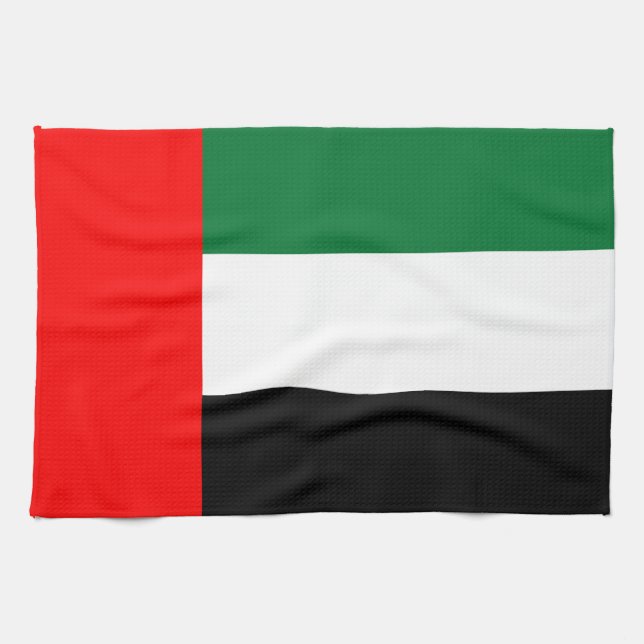 Serviette de cuisine avec Drapeau des Émirats Arab (Horizontal)