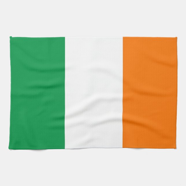 Serviette de cuisine avec Drapeau d'Irlande (Horizontal)