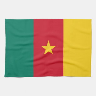 Serviette de cuisine avec Drapeau du Cameroun