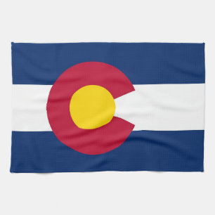 Serviette de cuisine avec Drapeau du Colorado, Éta