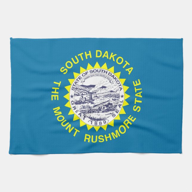 Serviette de cuisine avec Drapeau du Dakota du Sud (Horizontal)