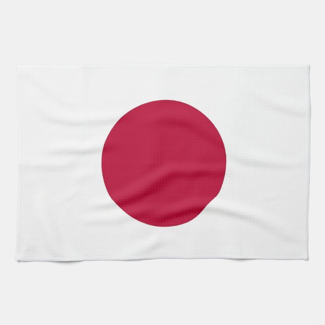 Serviette de cuisine avec Drapeau du Japon (Horizontal)