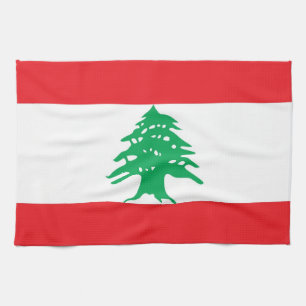 Serviette de cuisine avec Drapeau du Liban