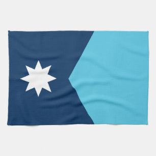 Serviette de cuisine avec drapeau du Minnesota, Ét