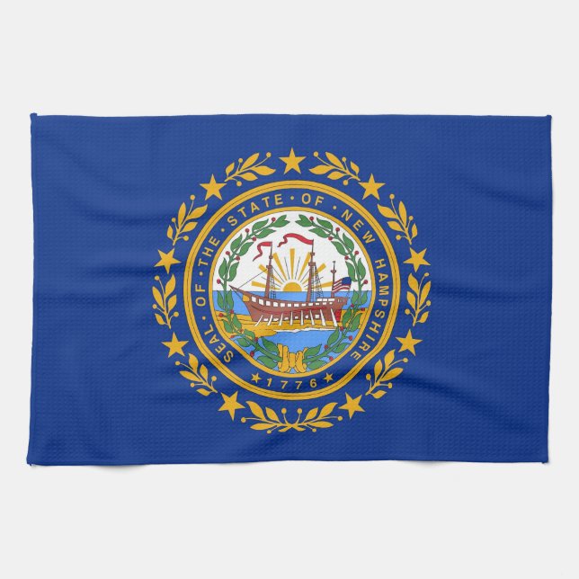 Serviette de cuisine avec Drapeau du New Hampshire (Horizontal)
