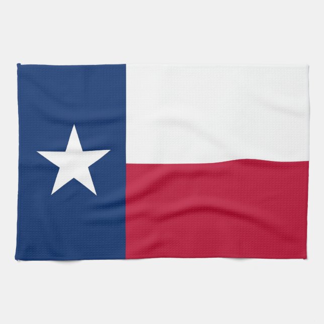 Serviette de cuisine avec Drapeau du Texas, États- (Horizontal)