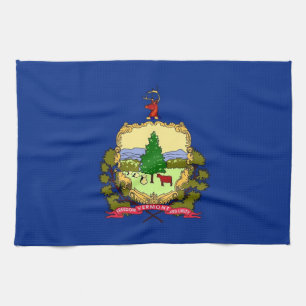Serviette de cuisine avec Drapeau du Vermont, État