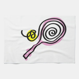 Serviette de cuisine avec impression tennis