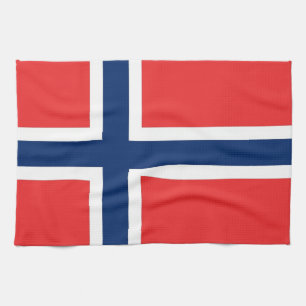 Serviette de cuisine avec le drapeau de la Norvèg